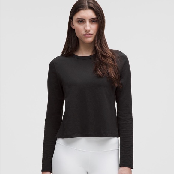 lululemon athletica Tops - Lululemon Athletica Black Fitted Long Sleeve Tee